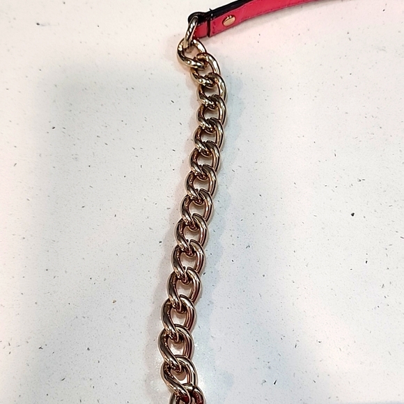 Kate Spade Pink Patent Leather Clutch With Gold Chain Handles GORGEOUS! - Picture 10 of 12